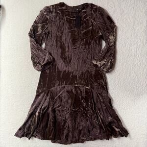 NWT Japparel Size L Karen Dress Velvet Burnout Drop Waist Lined Party USA *TF